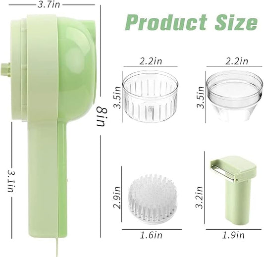 4-in-1 Cordless Food Processor & Slicer – Rechargeable