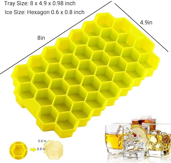 Flexi-Release Silicone Ice Cube Mold – Spill-Proof Stackable Tray
