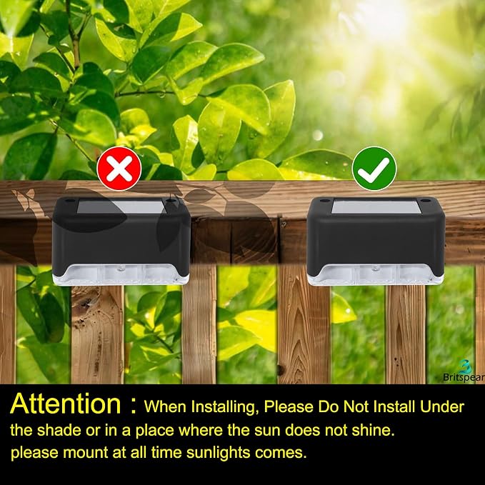 Waterproof Solar Step Lights (Pack of 4) – Dusk-to-Dawn LED Lamps