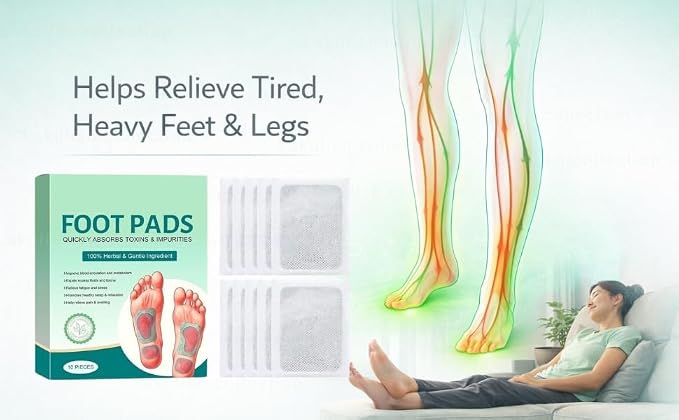 Herbal Bamboo Vinegar Foot Pads – Overnight Wellness Patches (10 Pads)