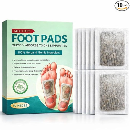 Herbal Bamboo Vinegar Foot Pads – Overnight Wellness Patches (10 Pads)