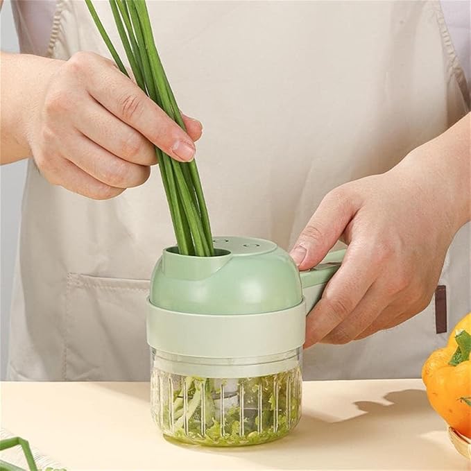 4-in-1 Cordless Food Processor & Slicer – Rechargeable
