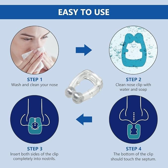 Magnetic Anti-Snoring Nose Clip – Silicone Nasal Dilator
