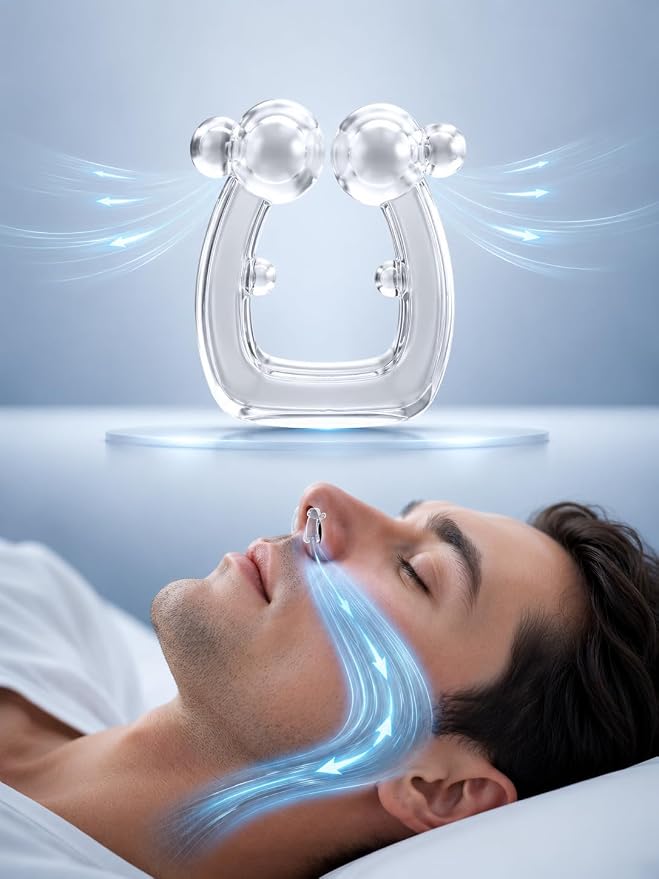 Magnetic Anti-Snoring Nose Clip – Silicone Nasal Dilator