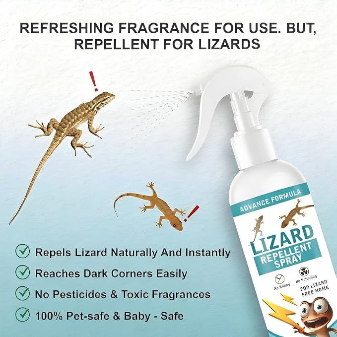 Natural Botanical Lizard & Gecko Repellent Spray – Peppermint Defense (200ml)