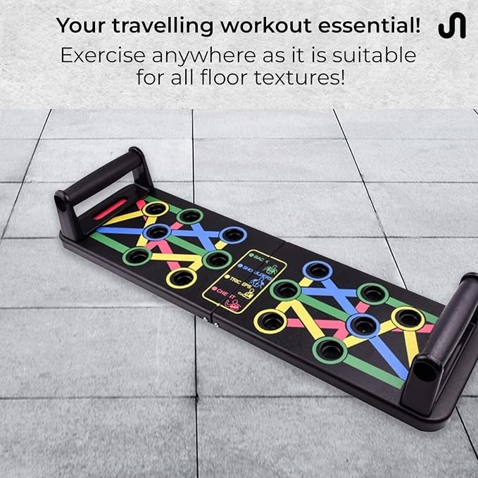 Multi-Angle Foldable Push-Up Training System – Upper Body Workout Board
