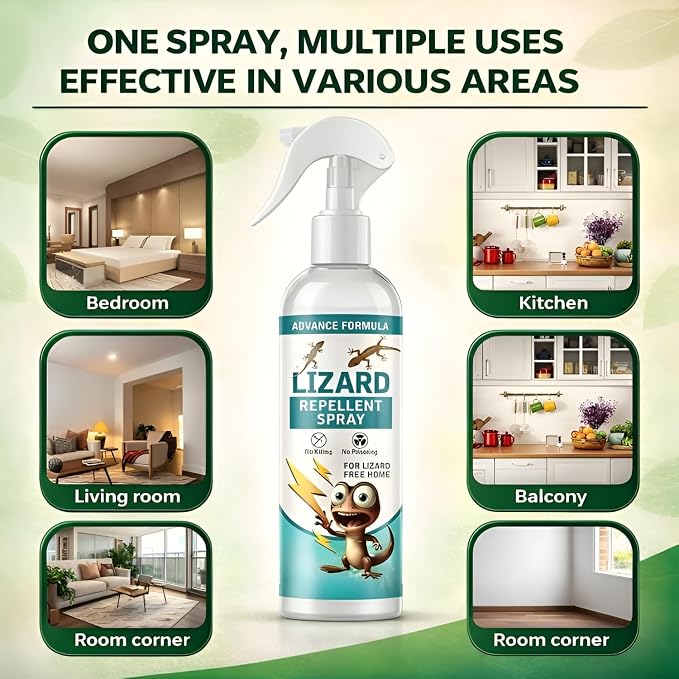 Natural Botanical Lizard & Gecko Repellent Spray – Peppermint Defense (200ml)