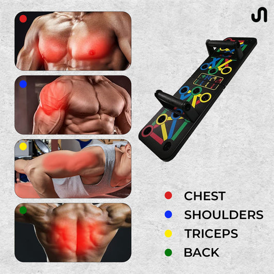 Multi-Angle Foldable Push-Up Training System – Upper Body Workout Board