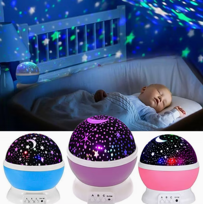 360° Rotating 8-Color Celestial Night Projector – LED Cosmos Lamp