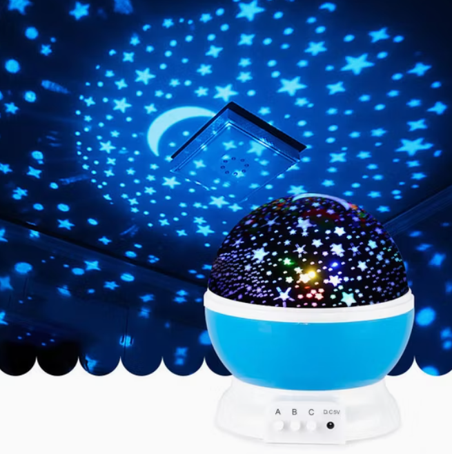 360° Rotating 8-Color Celestial Night Projector – LED Cosmos Lamp