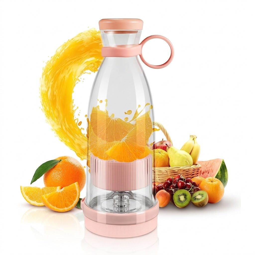 Portable 320ml Rechargeable Blender (Pink)